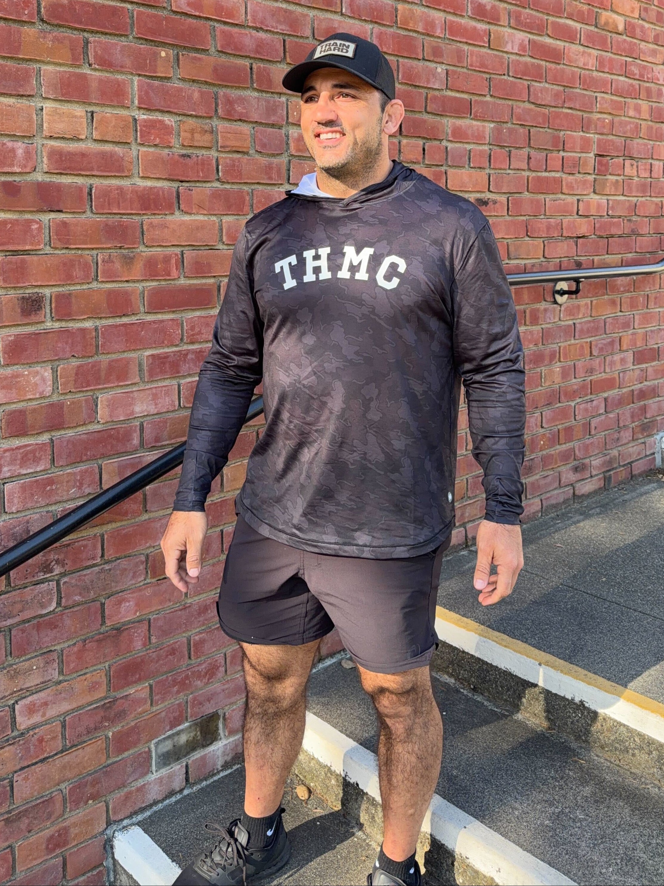 THMC x Amble Offshore Performance Fabric Hoodie - Black Camo