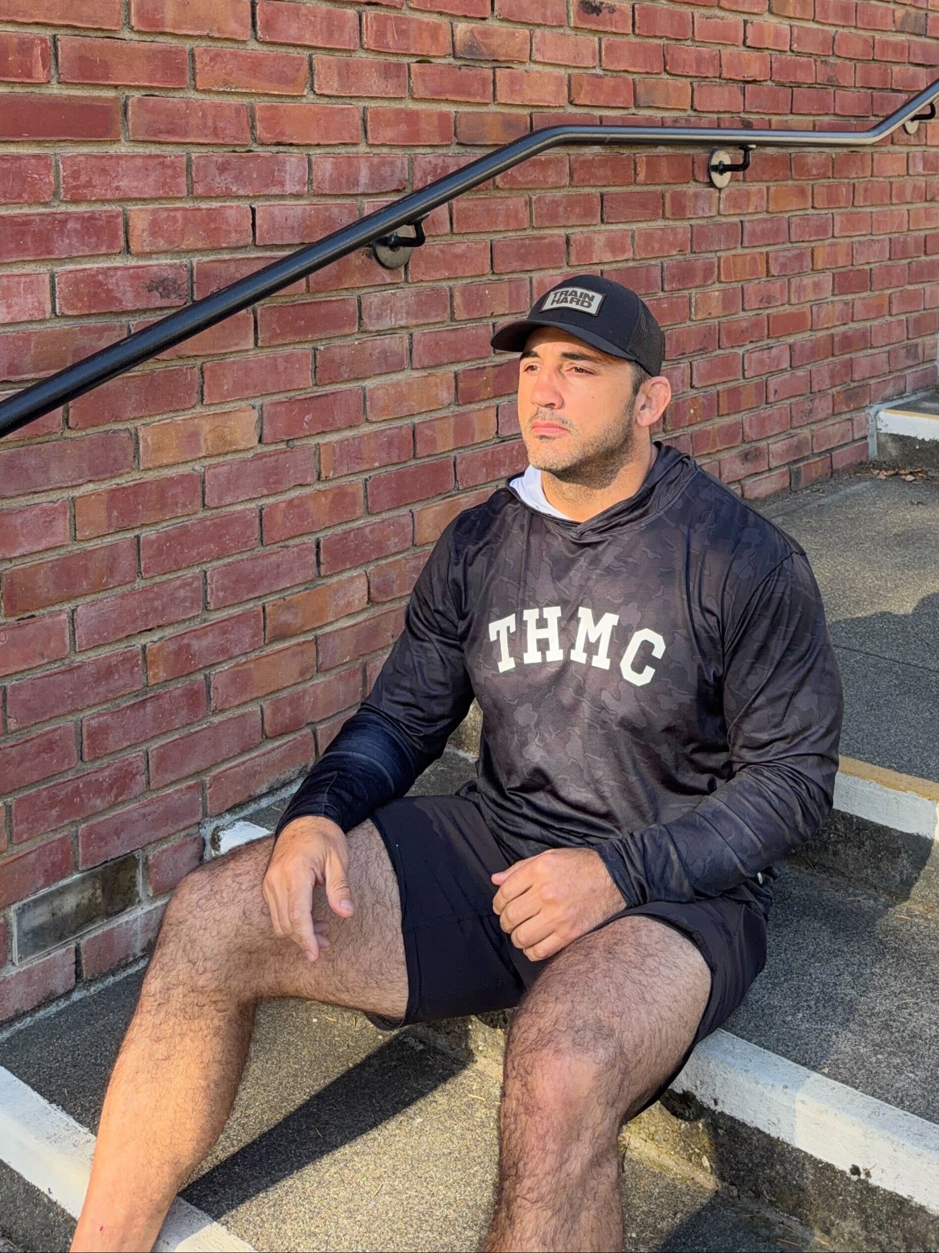 THMC x Amble Offshore Performance Fabric Hoodie - Black Camo