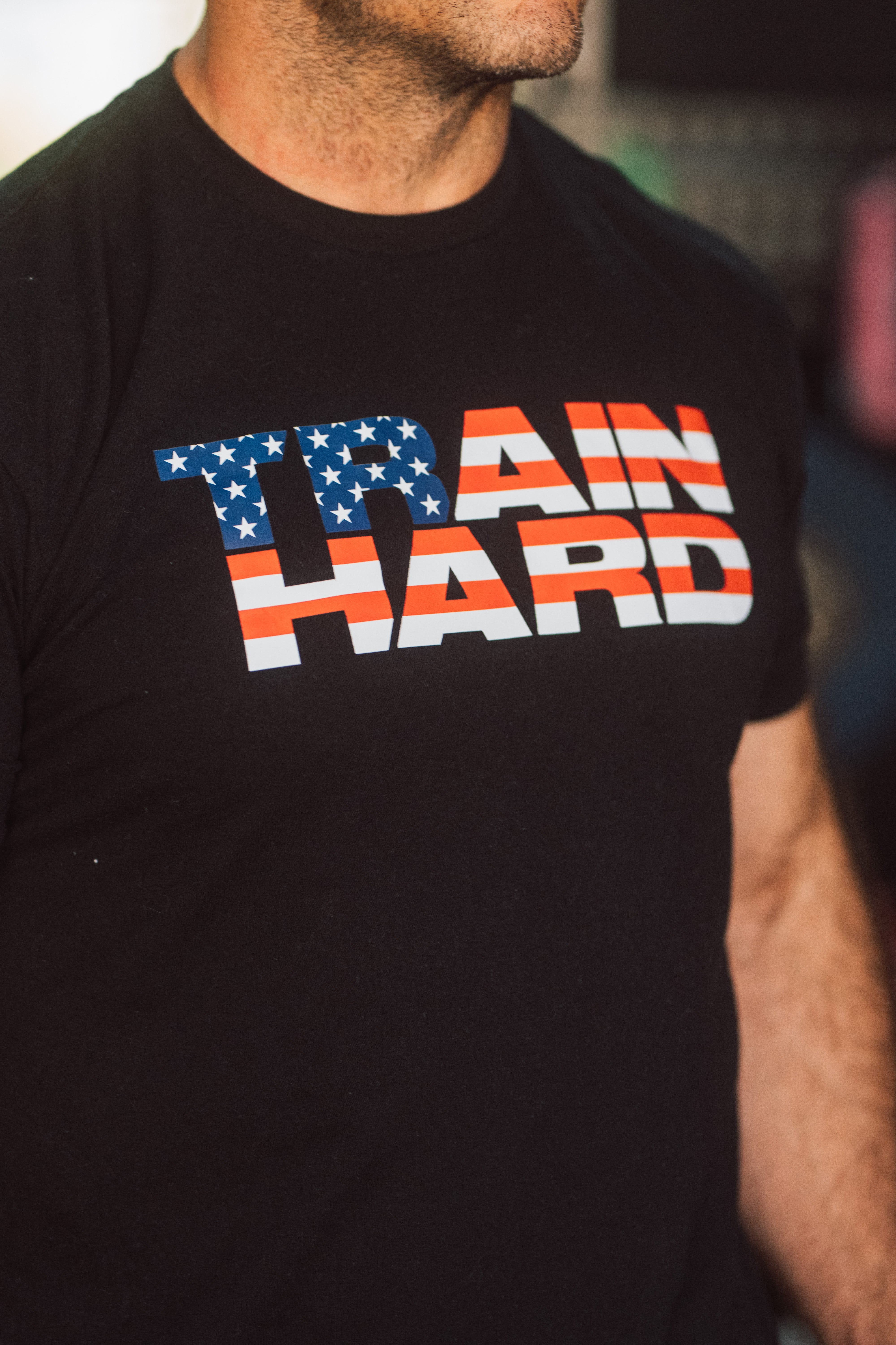 TRAIN HARD / AMERICA THROWBACK BLACK