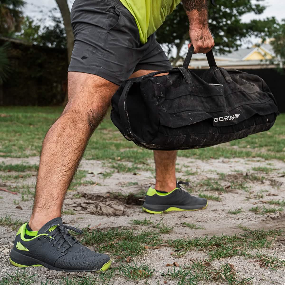 Men's Ballistic Trainers - Wolf Grey + Acid Lime