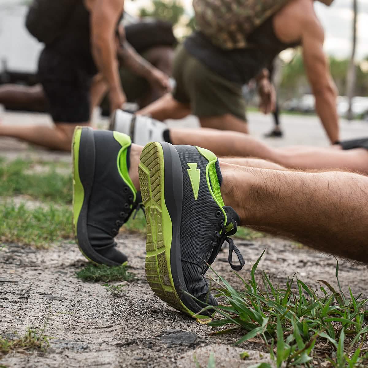 Men's Ballistic Trainers - Wolf Grey + Acid Lime