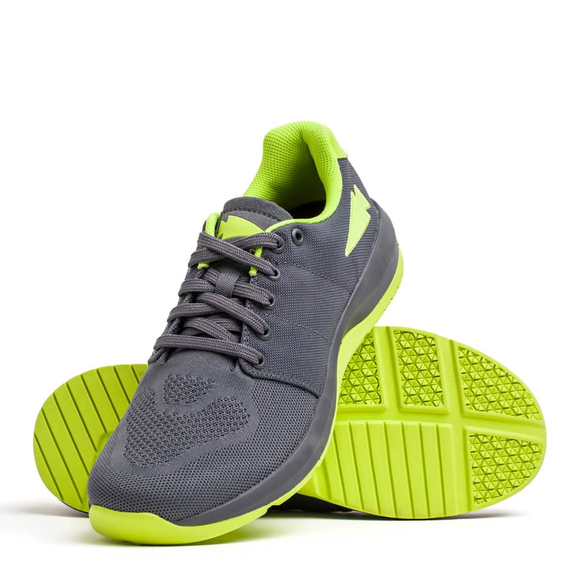 Men's Ballistic Trainers - Wolf Grey + Acid Lime