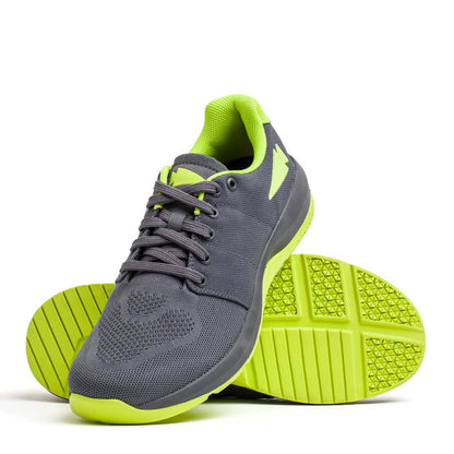Men's Ballistic Trainers - Wolf Grey + Acid Lime