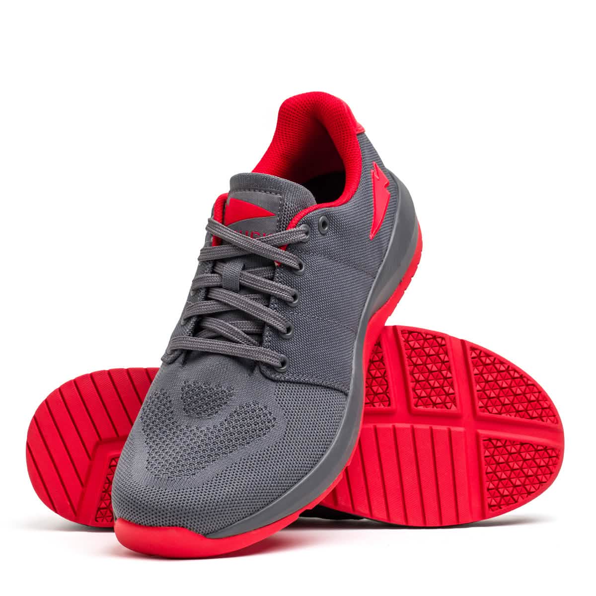 Men's Ballistic Trainers - Wolf Grey + High Risk Red