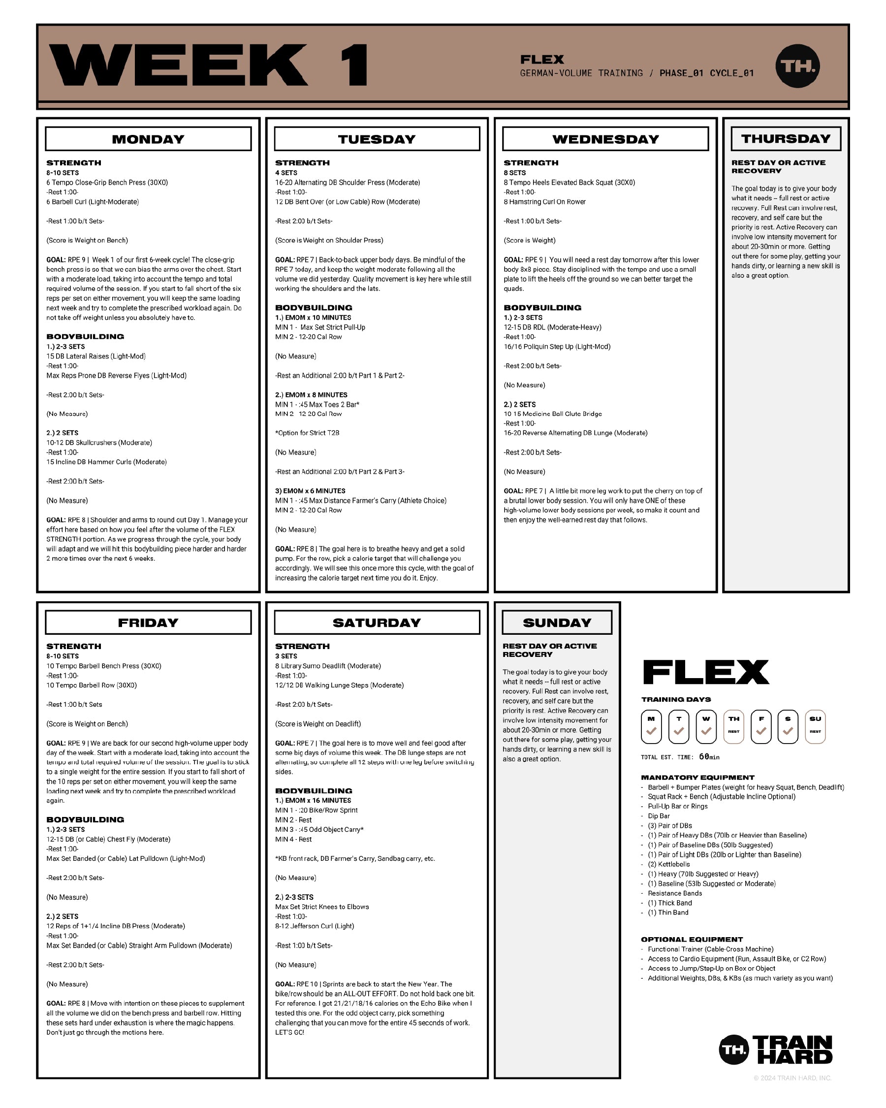 Hypertrophy Micro Cycle [E-Book]