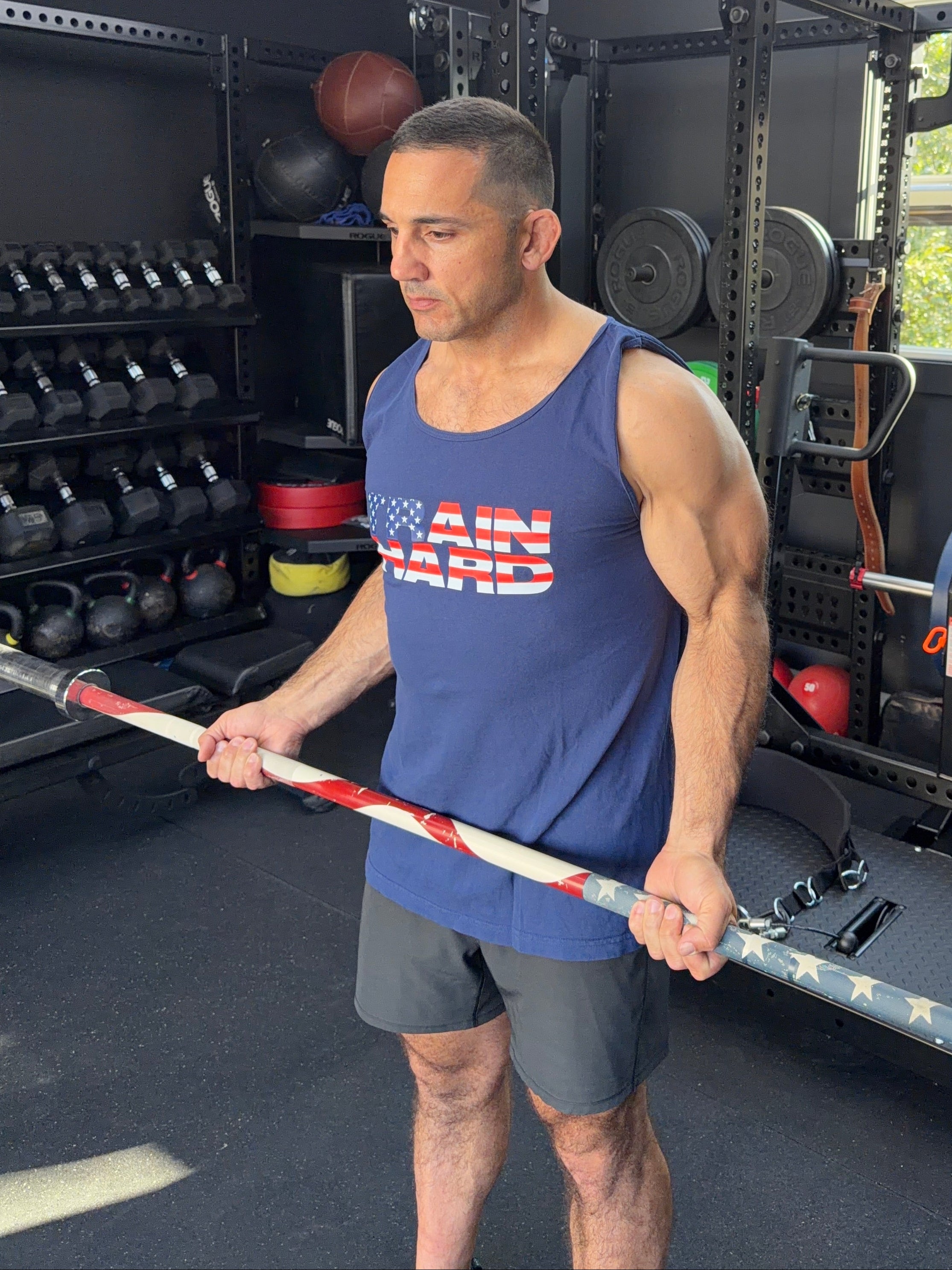 TRAIN HARD / AMERICA THROWBACK TANK [SHIPS 6/26]