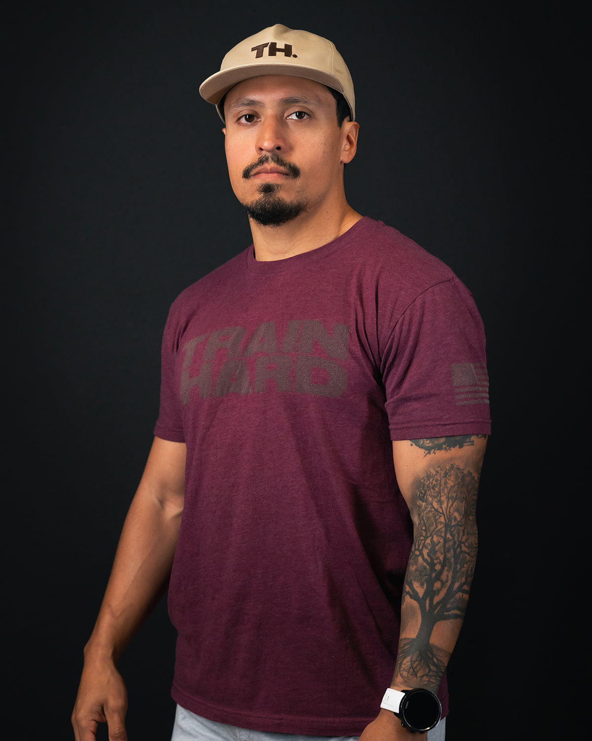 STAPLE TEE / OXBLOOD