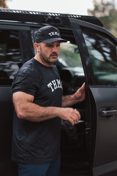 THMC x Amble Offshore Performance Fabric Tee - Black Heather