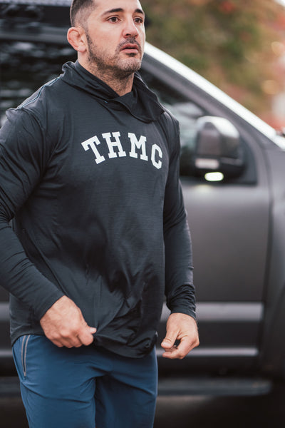THMC x Amble Offshore Performance Fabric Hoodie - Black Heather