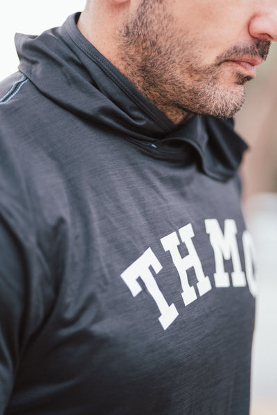 THMC x Amble Offshore Performance Fabric Hoodie - Black Heather