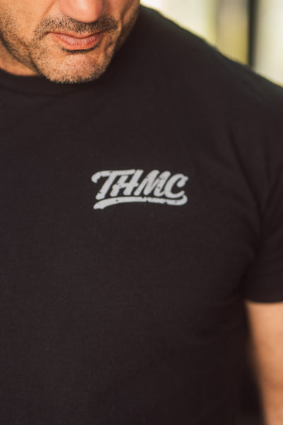 THMC BB TEE / BLACK DISTRESSED