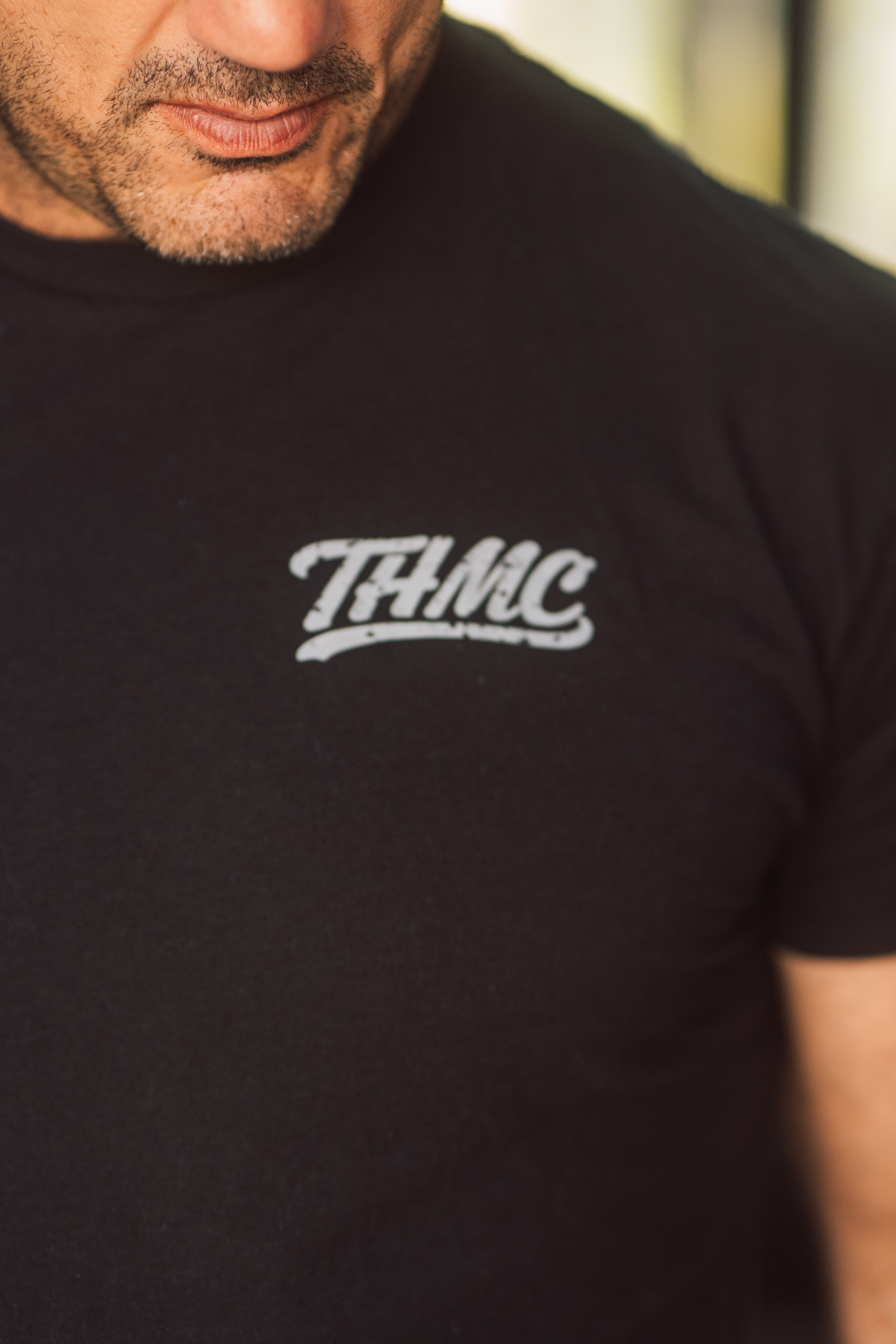 THMC BB TEE / BLACK DISTRESSED