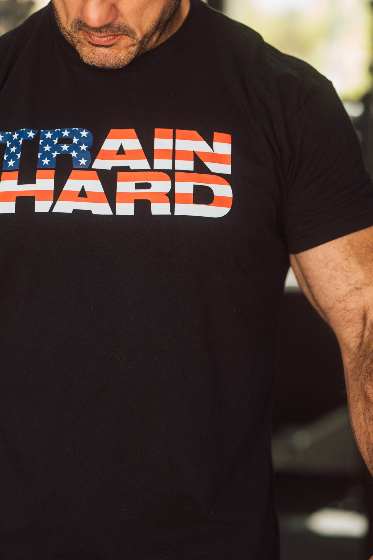 TRAIN HARD / AMERICA THROWBACK BLACK