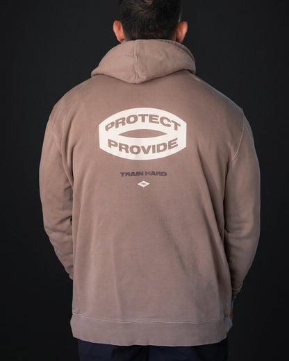 BANNER HOODIE / CLAY