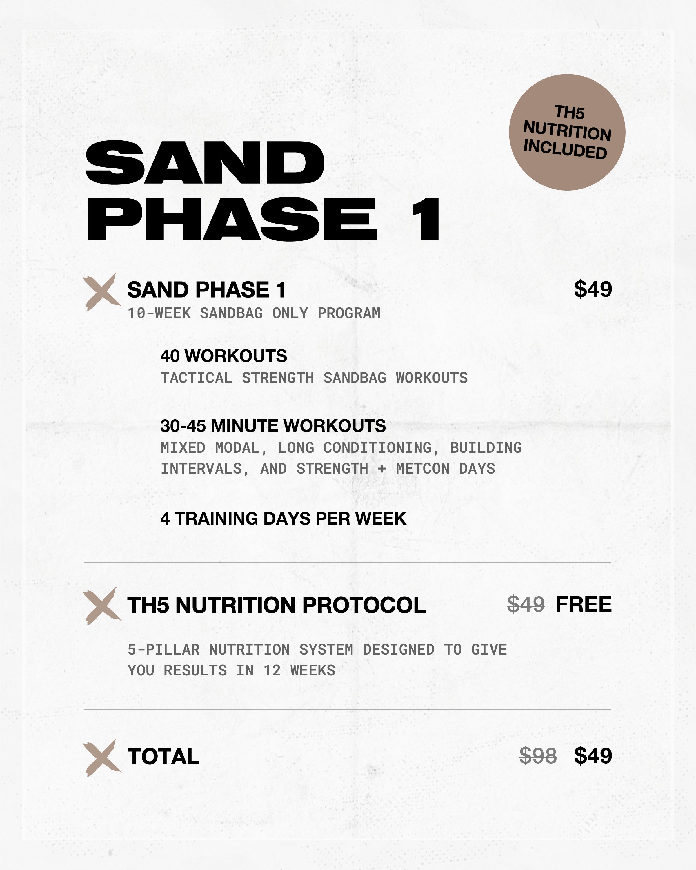 SAND Phase 1 Bundle [Sandbag + E-Book]