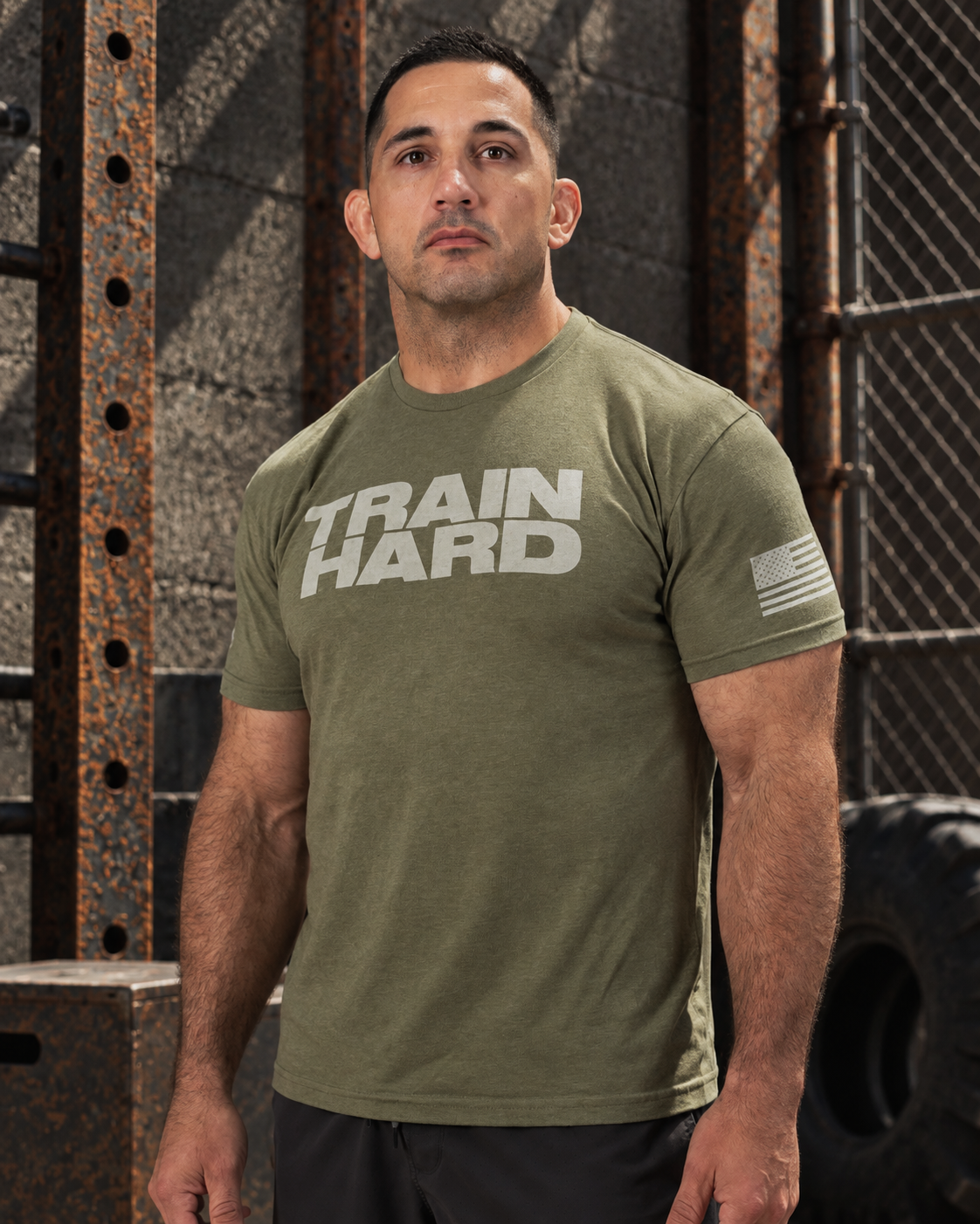 TRAIN HARD STAPLE TEE