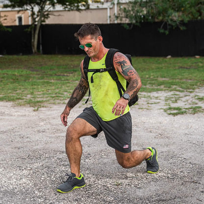 Men's Ballistic Trainers - Wolf Grey + Acid Lime